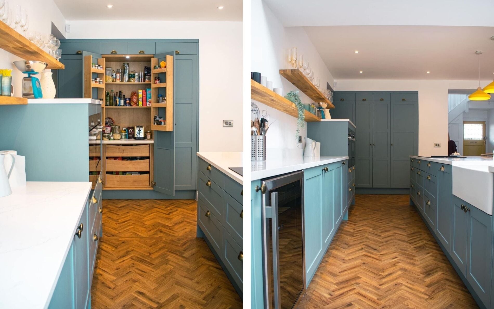 Aldana Kitchen in Light Teal by Everfine Installations