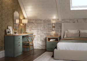 Aldana Reed Green Bedroom by STORI