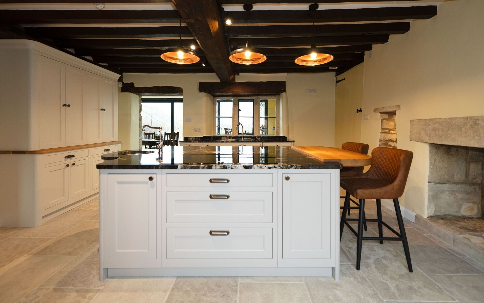 Belgravia Kitchen in Shell and Cashmere by Sarah Jane Kitchens