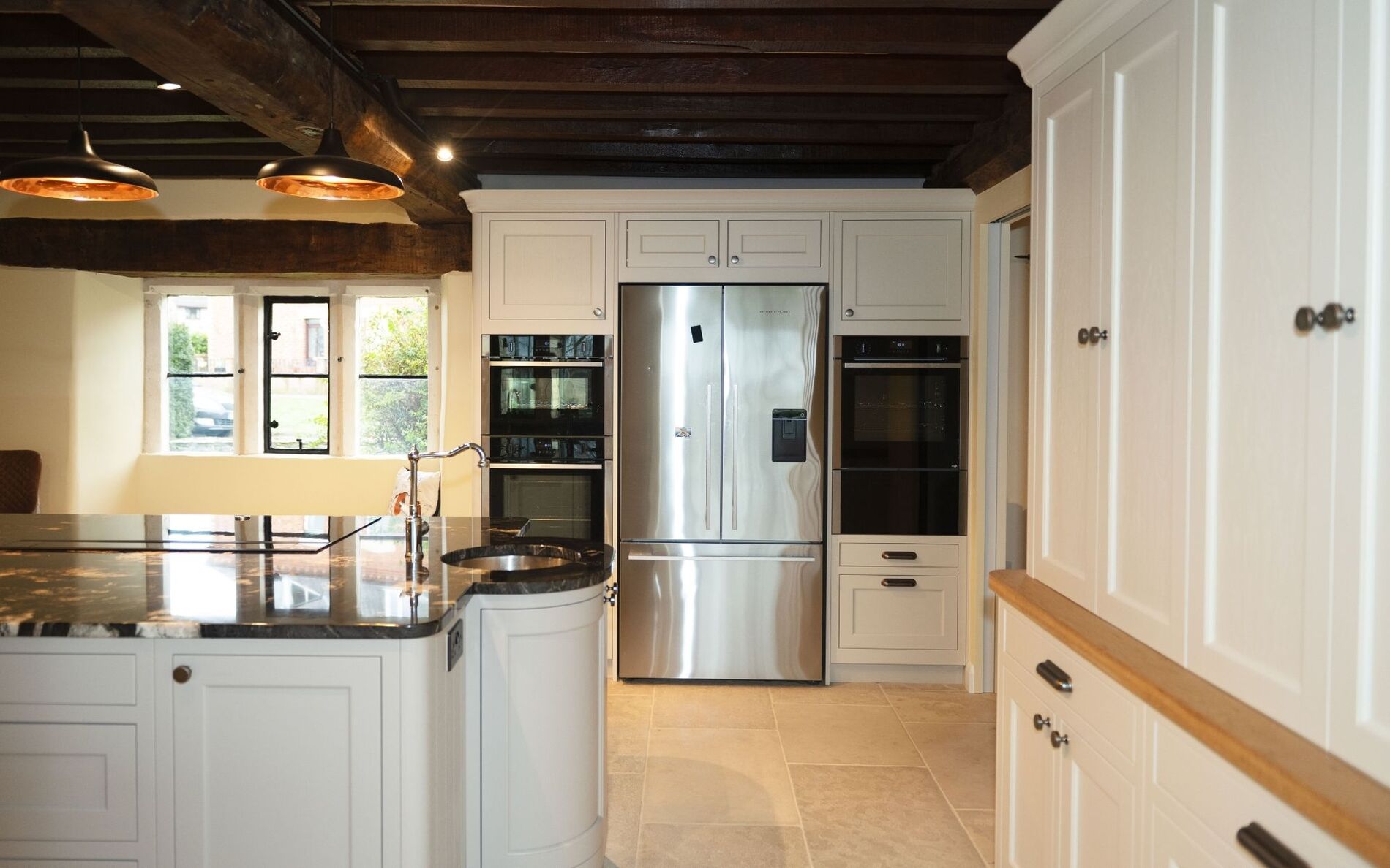 Belgravia Kitchen in Shell and Cashmere by Sarah Jane Kitchens