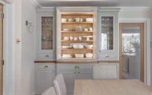 Belgravia and Wakefield Kitchen in Cashmere and Slate Blue by Kitchen Ergonomics