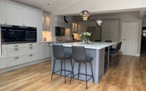 Clifden Kitchen in Light Grey and Dust Grey by Mill Town Kitchens