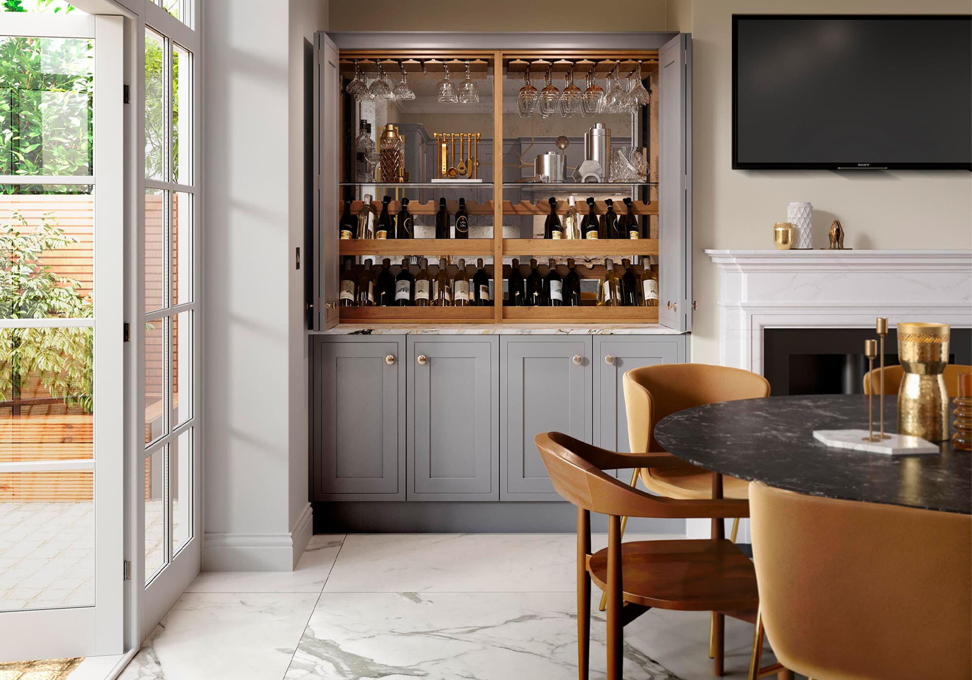 Ellesmere Dust Grey Drinks Dresser by STORI
