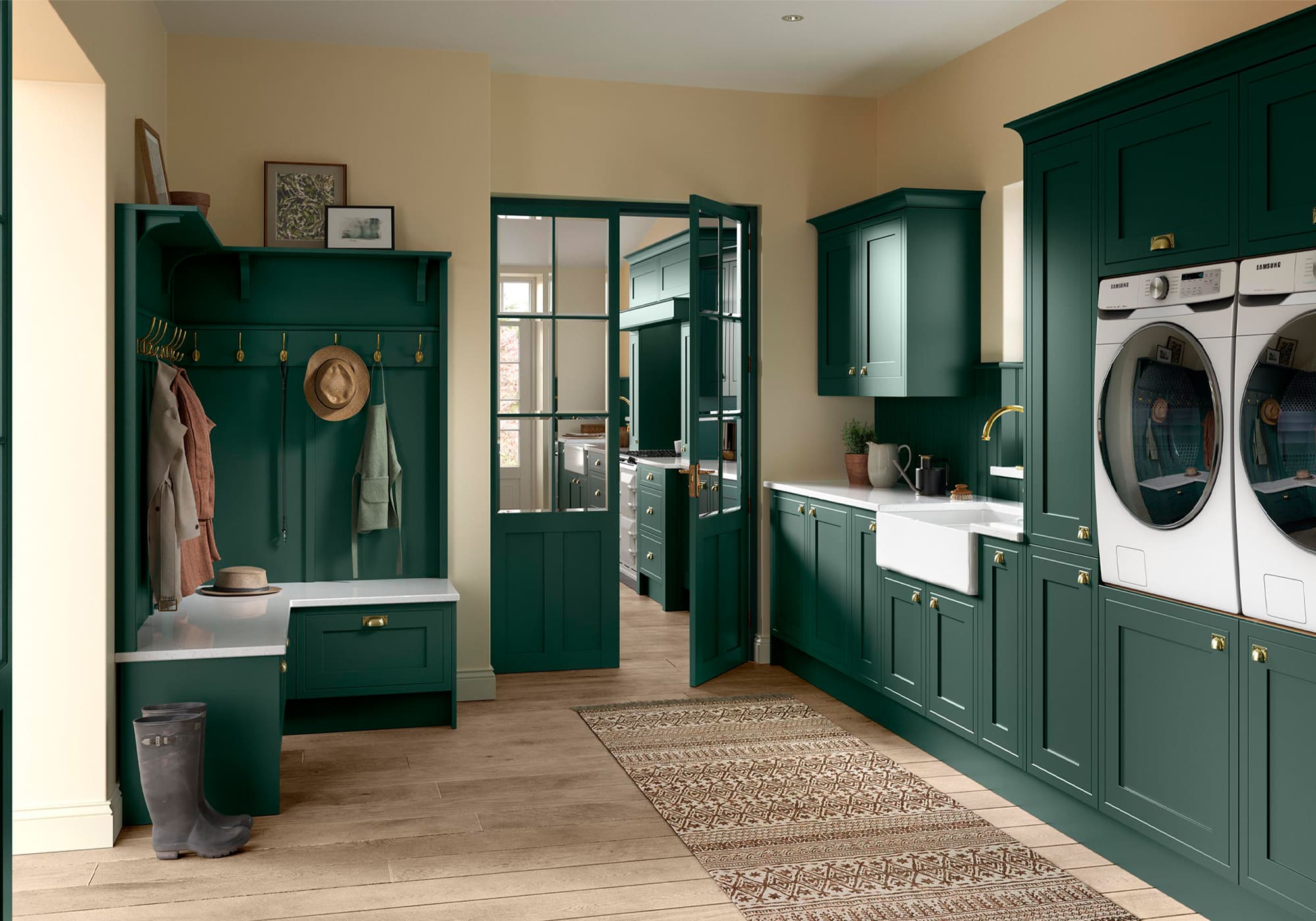 Ellesmere Heritage Green Utility and Bootroom by STORI