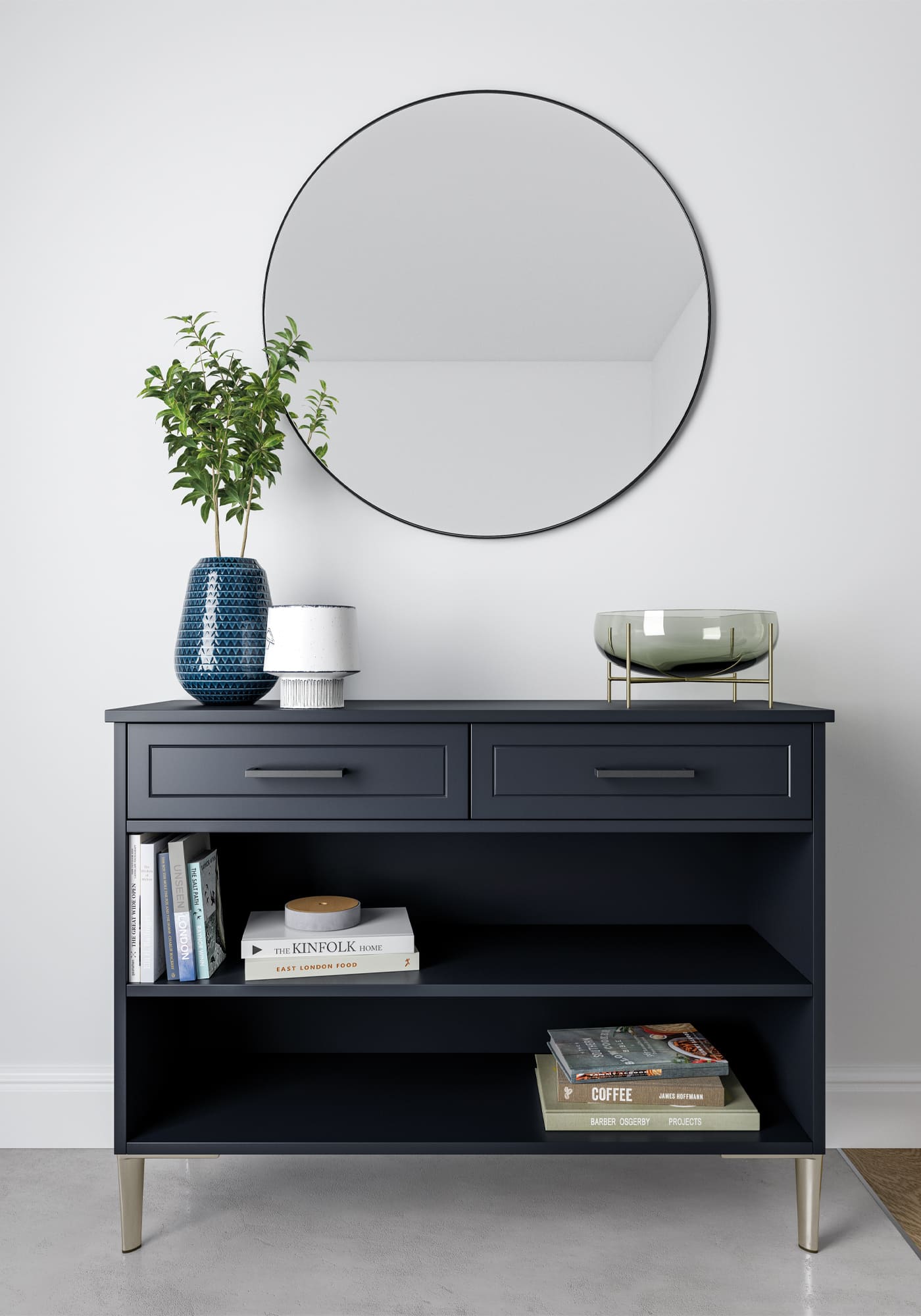 Ellesmere Slate Blue Console Table by STORI