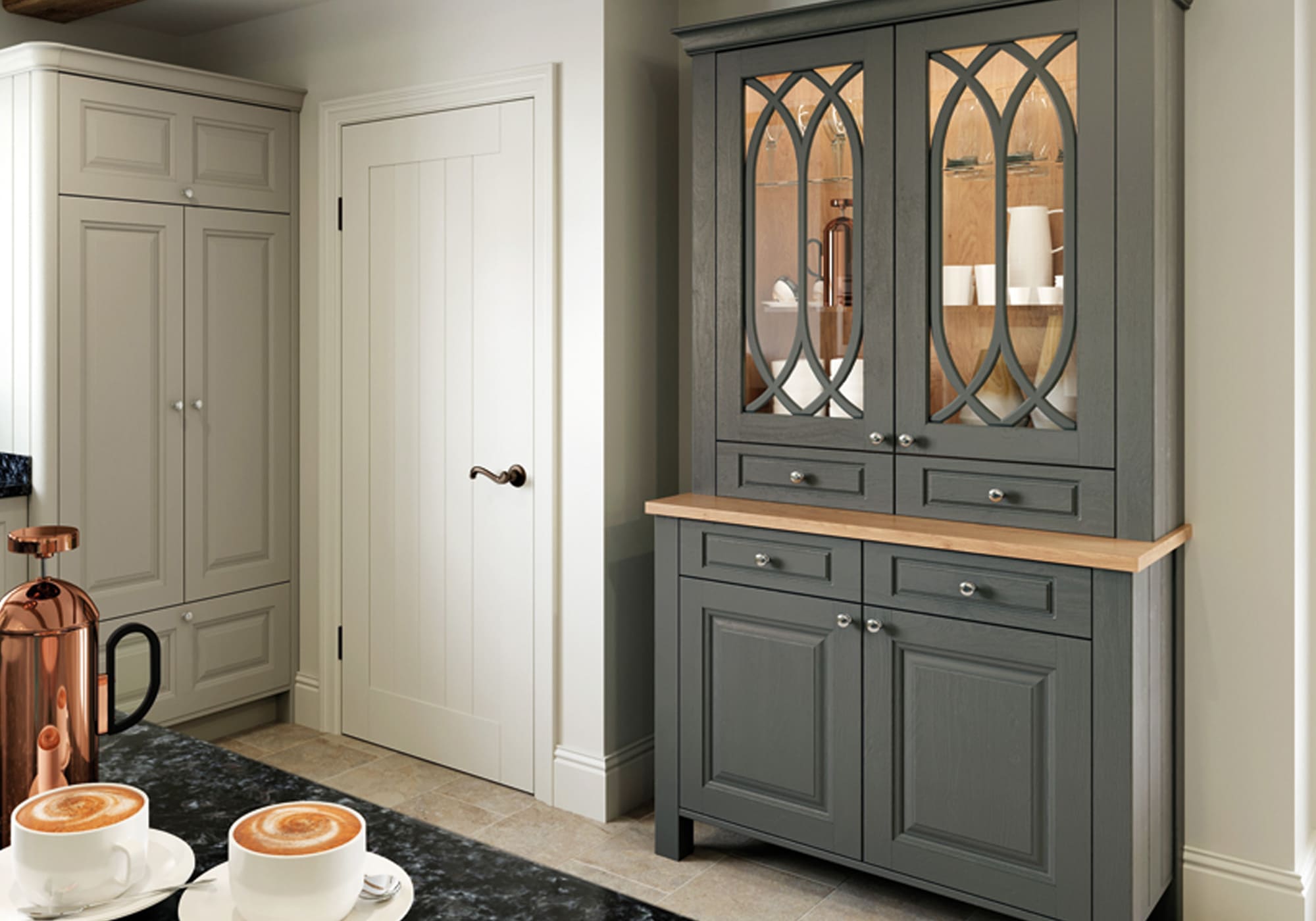 Jefferson Gunmetal Grey Drinks Dresser by STORI