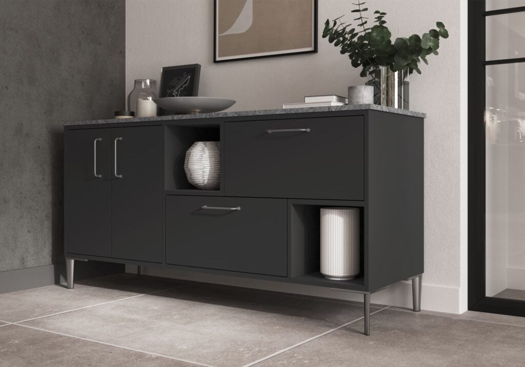Zola Matte Graphite Sideboard by STORI