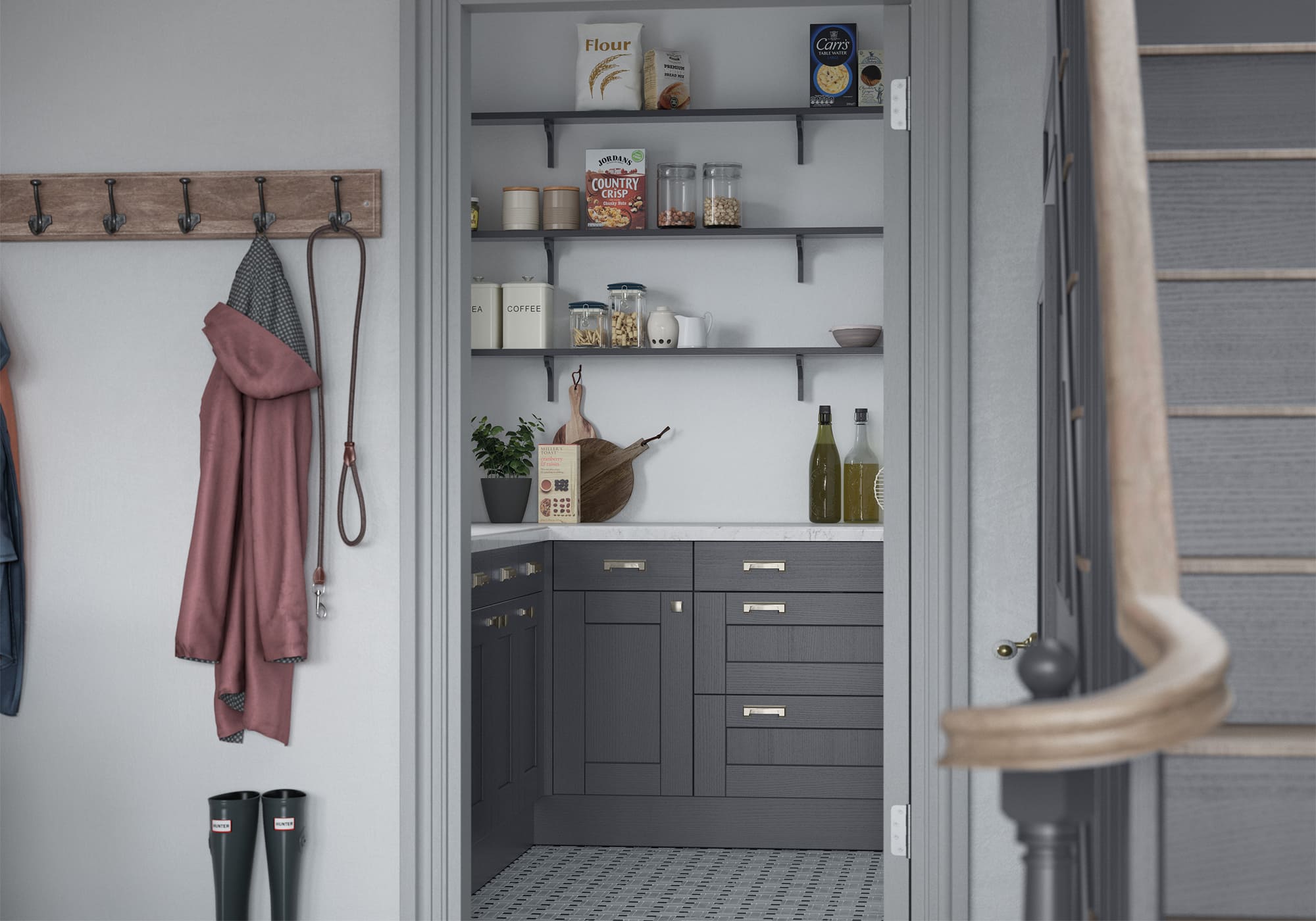 Kensington Indigo Walk In Pantry by STORI