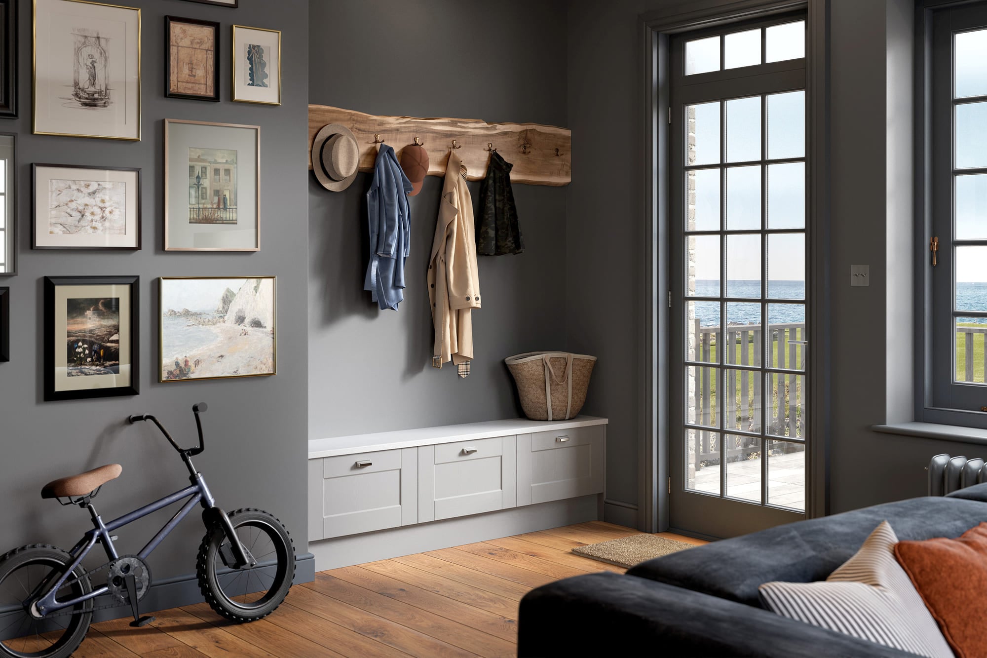 Kensington Light Grey Bootroom by STORI