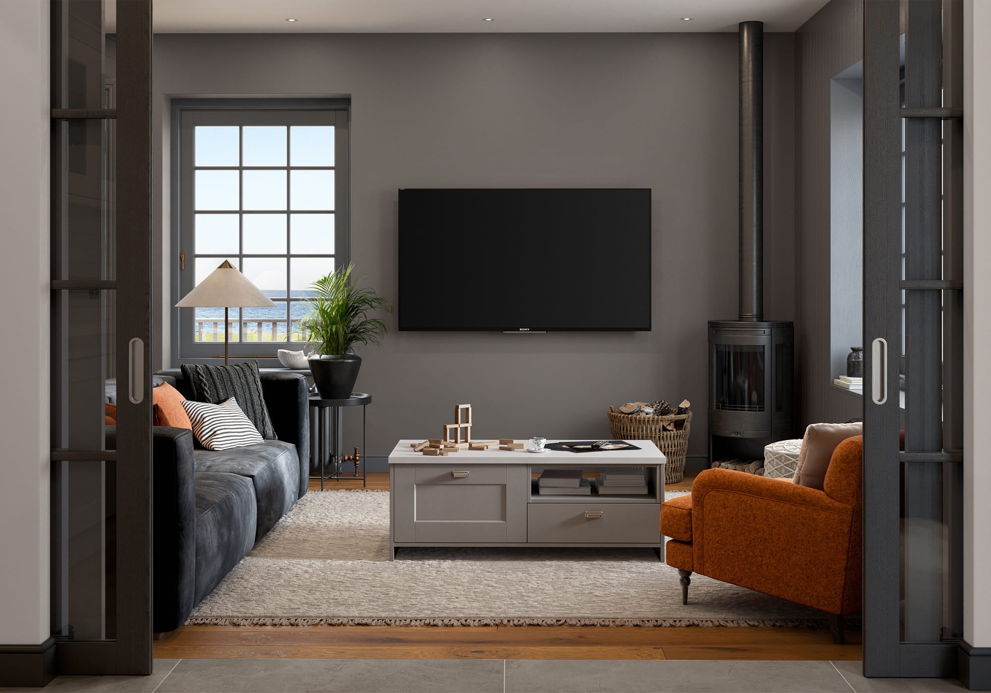Kensington Light Grey Coffee Table by STORI