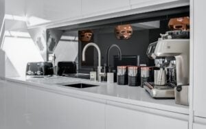 Strada Gloss Kitchen in White by Homestyle Kitchens