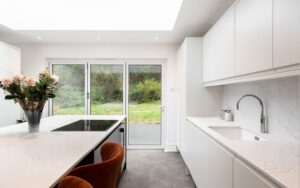 Strada Matte Kitchen in Porcelain by Kitchen Ergonomics