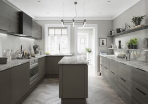 Strada Matte Lava and Tavola Carbon Oak by STORI