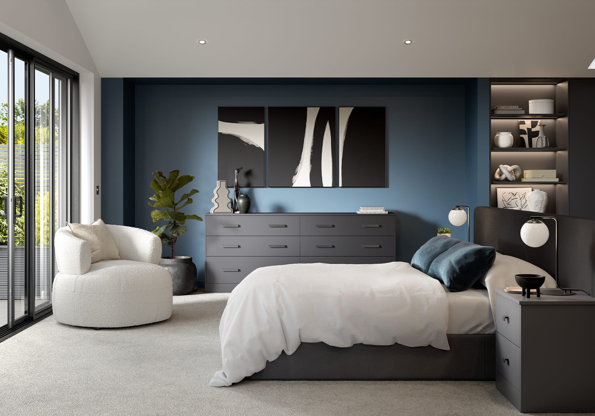 Zola Soft-Matte Graphite Bedroom by STORI