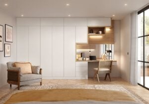 Zola Soft-Matte White Bedroom by STORI