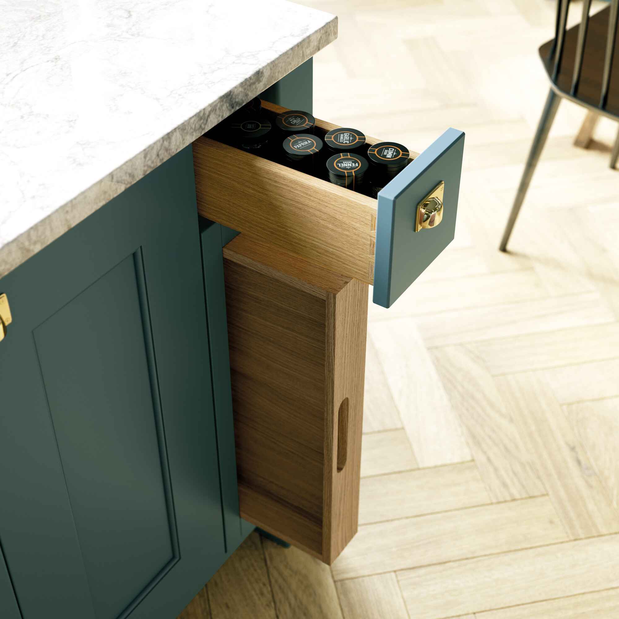 Solid Oak Spice Drawer