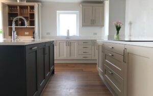 Wakefield Kitchen in Shell and Graphite by Hanna Bros