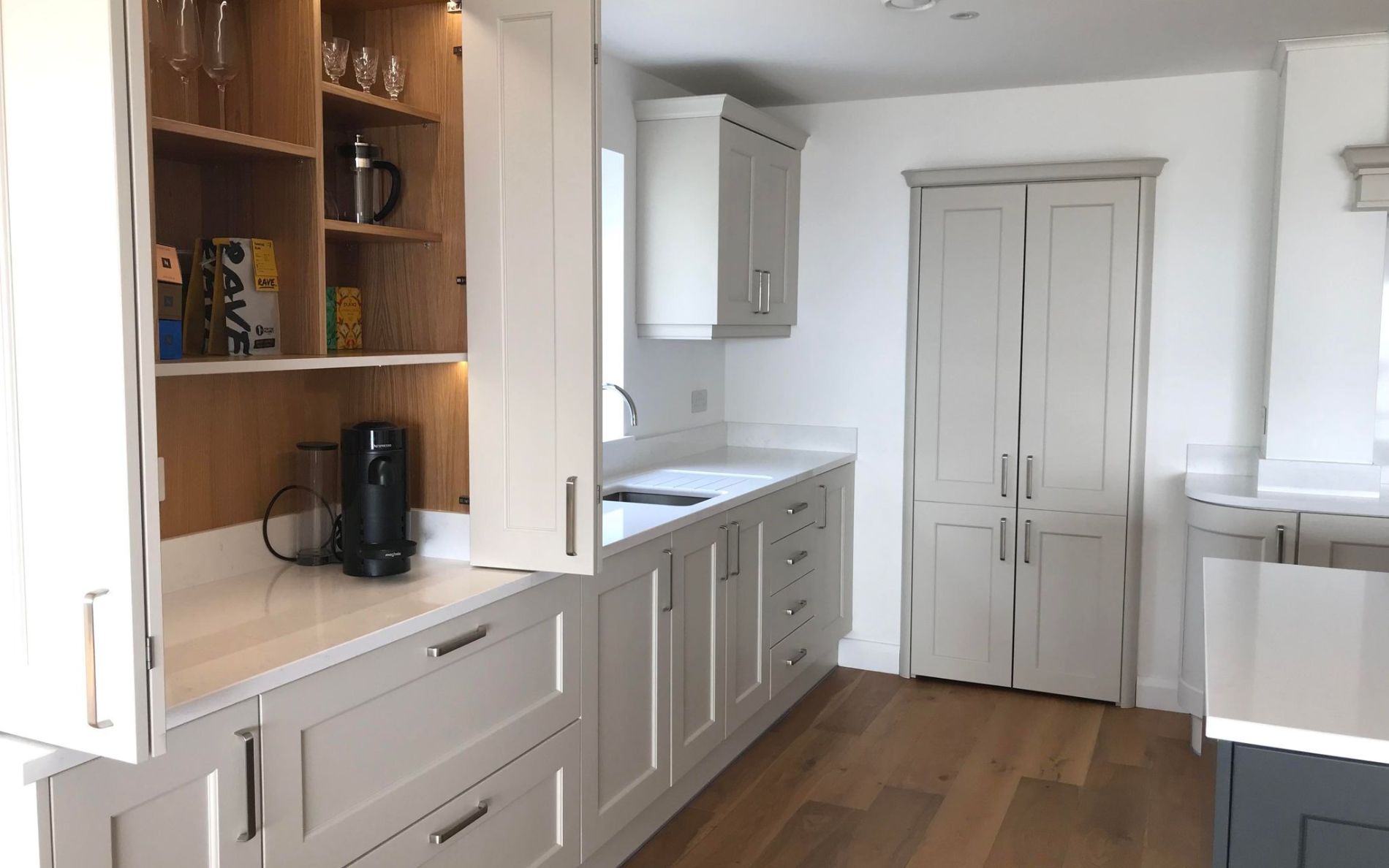 Wakefield Kitchen in Shell and Graphite by Hanna Bros