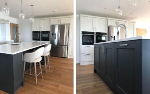 Wakefield Kitchen in Shell and Graphite by Hanna Bros