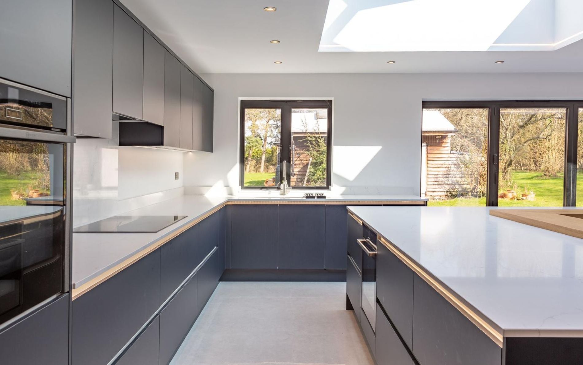 Zola Soft-Matte Kitchen in Indigo by Kitchen Ergonomics