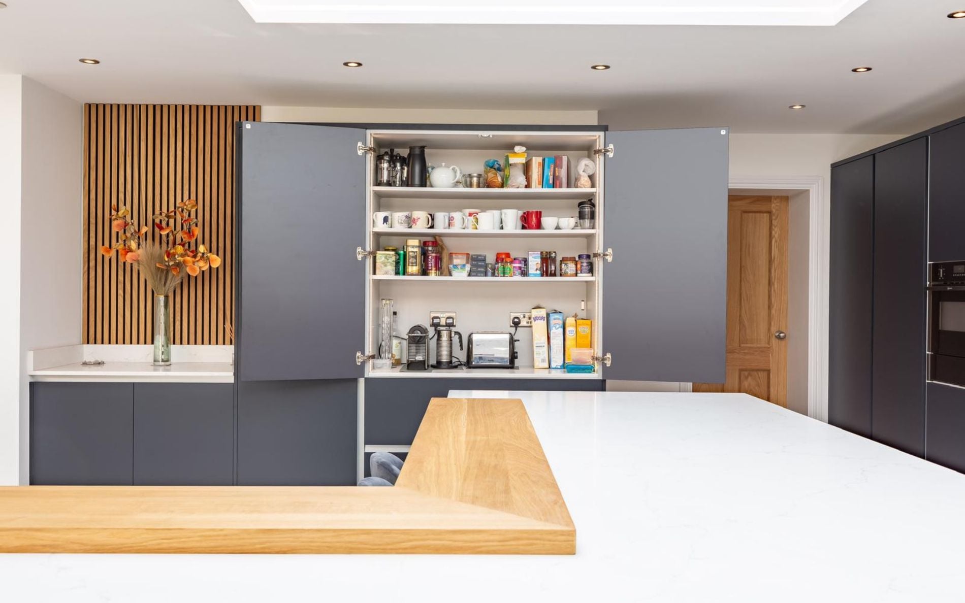 Zola Soft-Matte Kitchen in Indigo by Kitchen Ergonomics