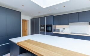 Zola Soft-Matte Kitchen in Indigo by Kitchen Ergonomics