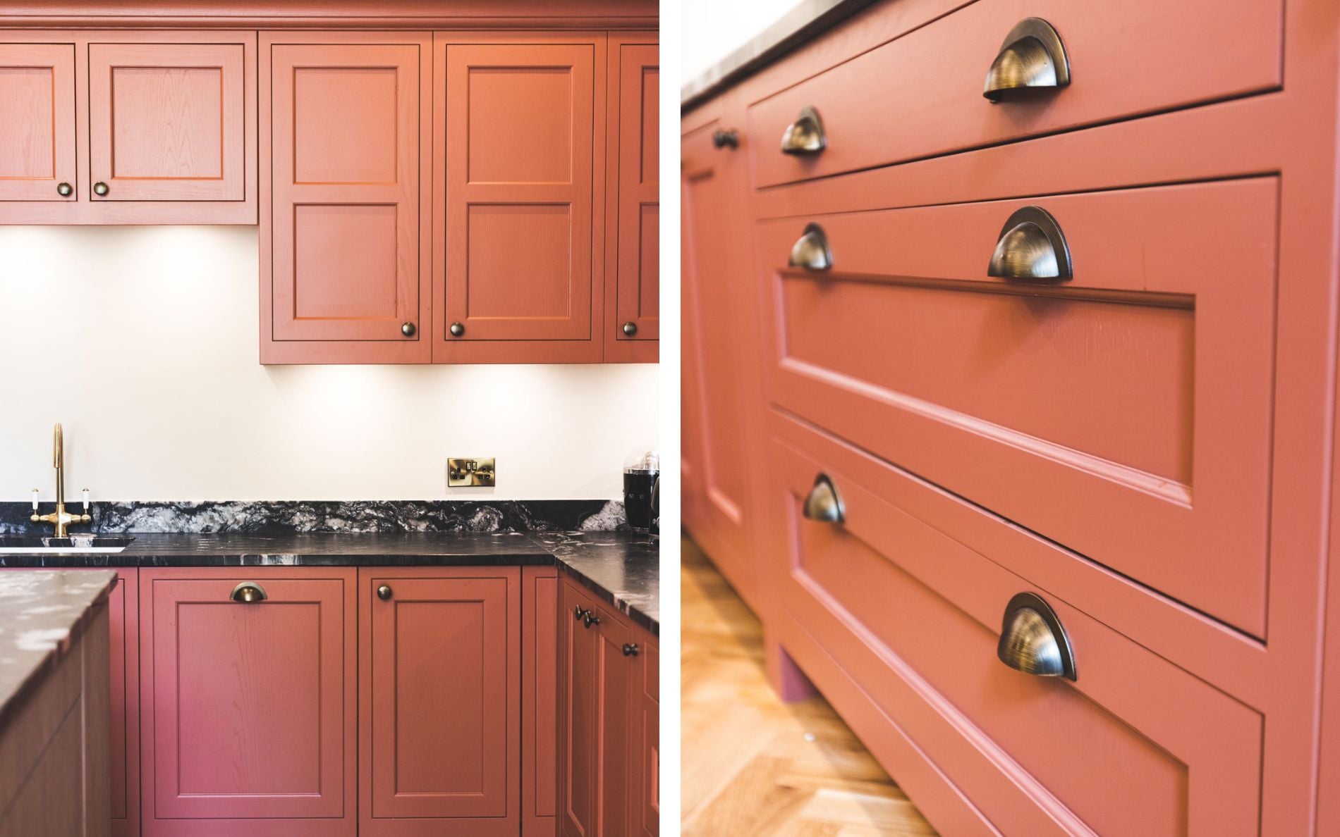 Belgravia Kitchen in Colour Matched Red by The Appliance Gallery
