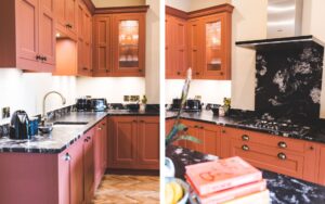 Belgravia Kitchen in Colour Matched Red by The Appliance Gallery
