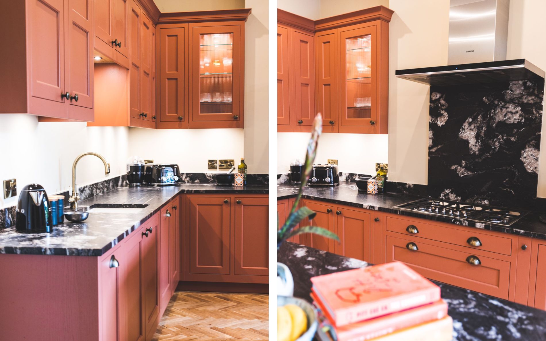 Belgravia Kitchen in Colour Matched Red by The Appliance Gallery