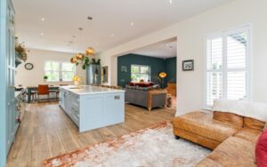 Belgravia Kitchen in Light Teal & Pantry Blue by Make Kitchens