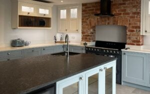 Belgravia Kitchen in Pantry Blue & Porcelain by Cader Kitchens
