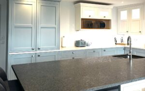 Belgravia Kitchen in Pantry Blue & Porcelain by Cader Kitchens