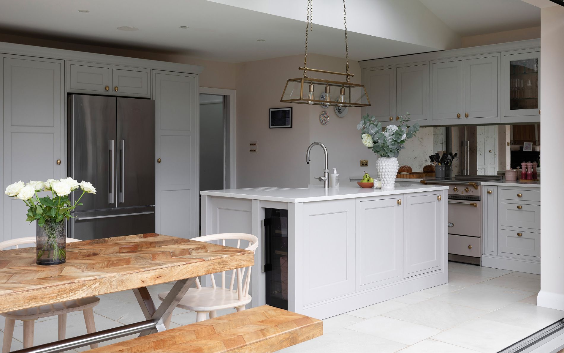 Belgravia Kitchen in Light Grey & Cashmere by Ella Austin Kitchens