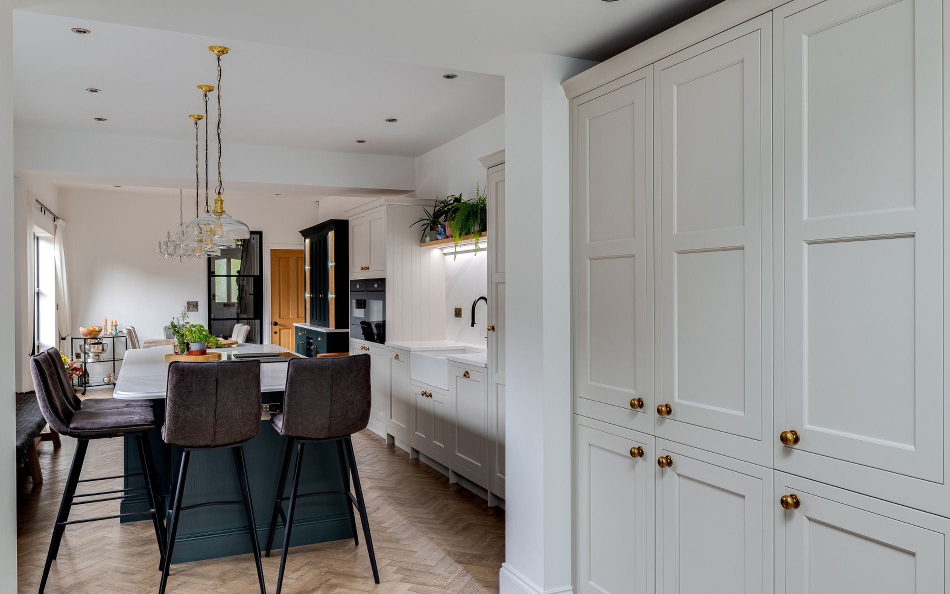 Belgravia Kitchen in Shell & Colour Matched by Stag Kitchens