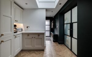 Belgravia Kitchen in Shell & Colour Matched by Stag Kitchens