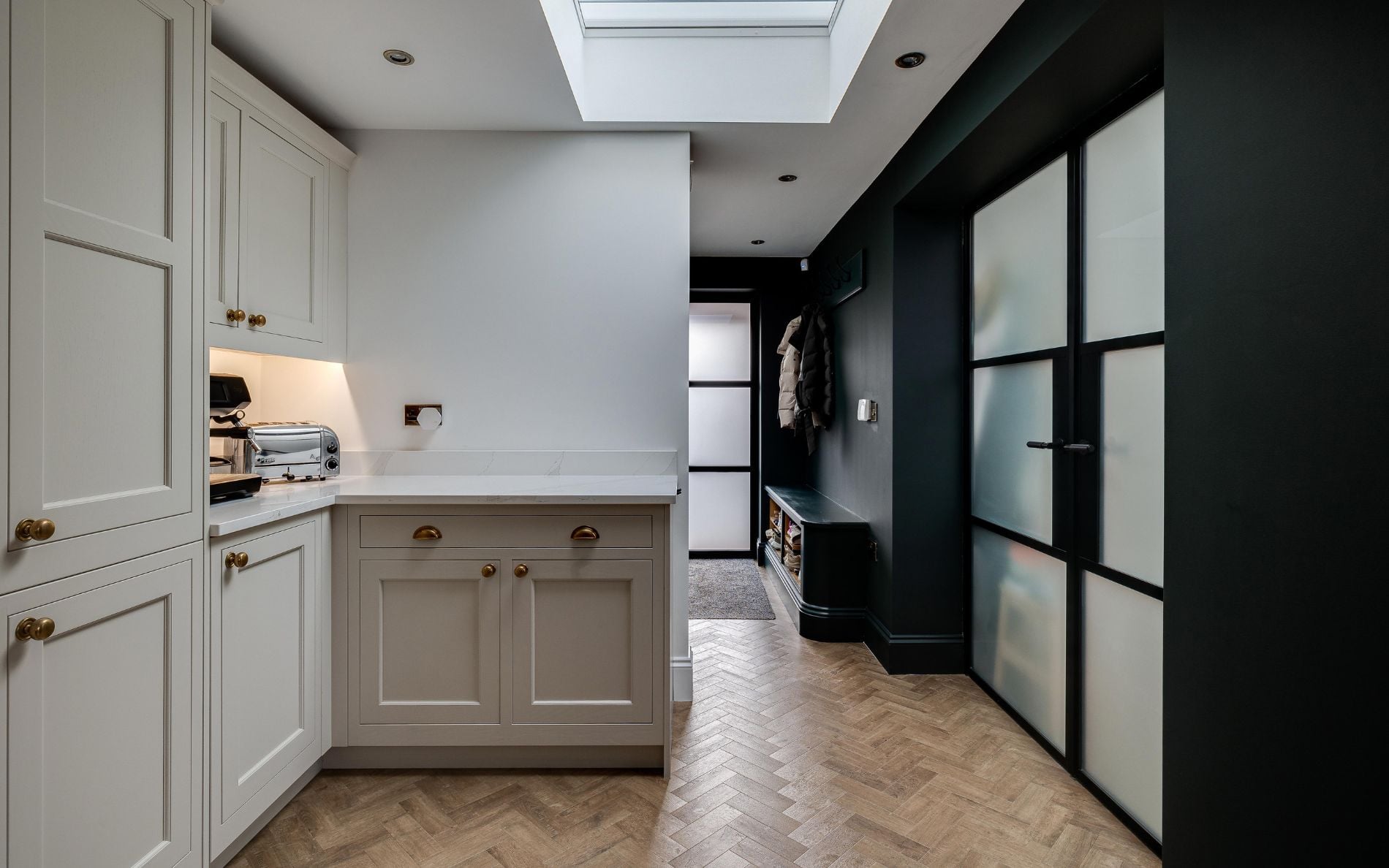 Belgravia Kitchen in Shell & Colour Matched by Stag Kitchens