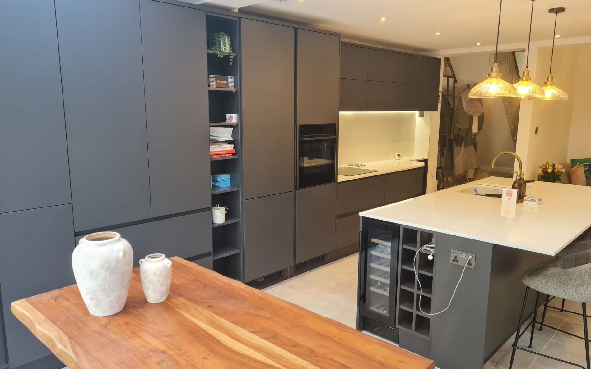 Zola Soft-Matte Kitchen in Graphite by Kitchen Ergonomics