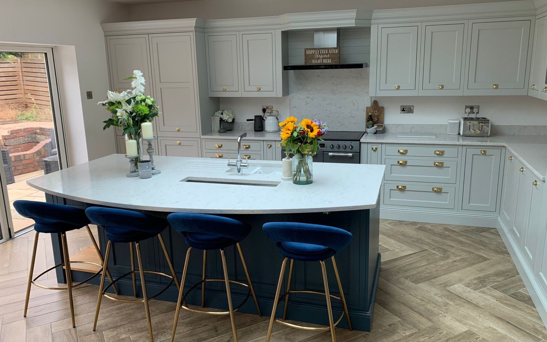 Belgravia Kitchen in Light Grey & Airforce by Complete Kitchens Mansfield