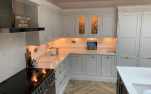 Belgravia Kitchen in Light Grey & Airforce by Complete Kitchens Mansfield