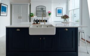 Belgravia Kitchen in Light Grey & Slate Blue by The Appliance Gallery