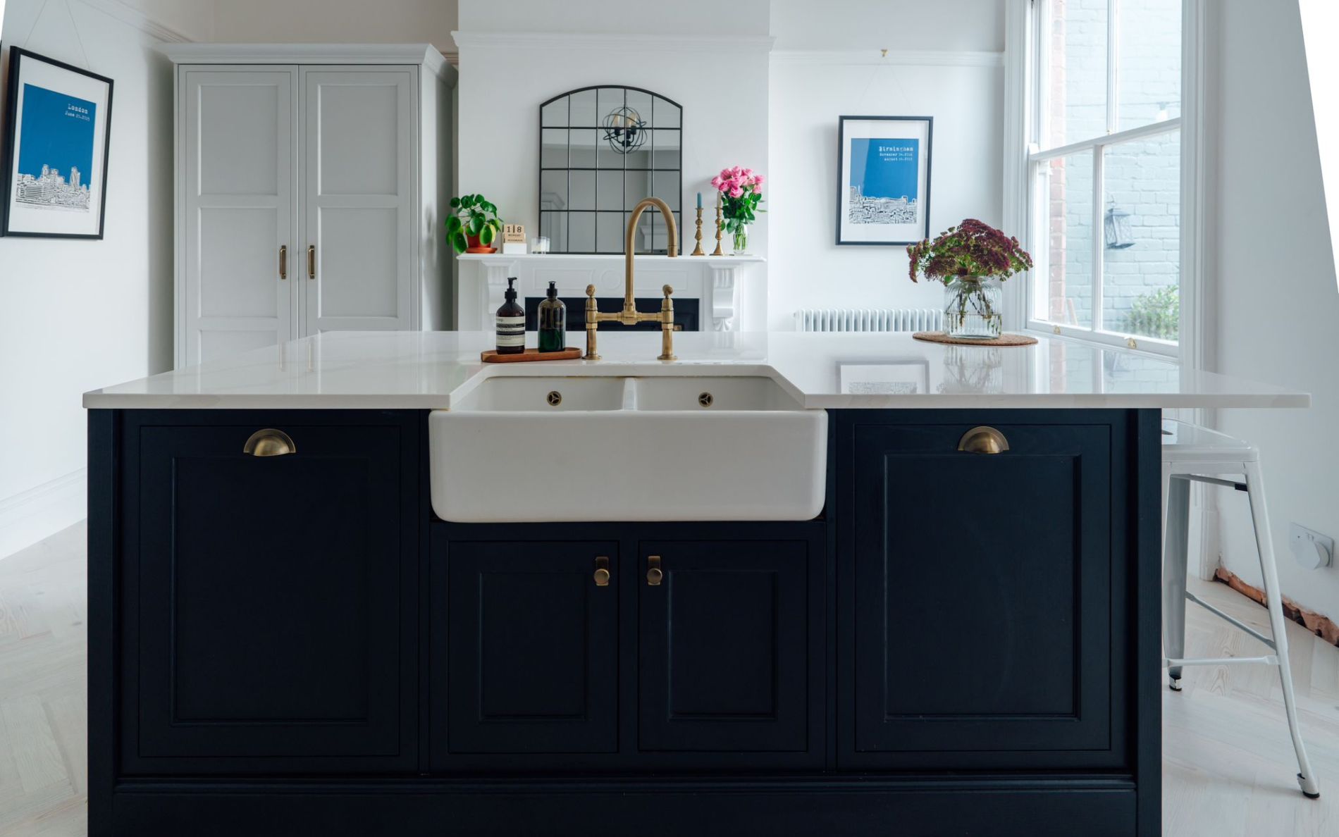 Belgravia Kitchen in Light Grey & Slate Blue by The Appliance Gallery