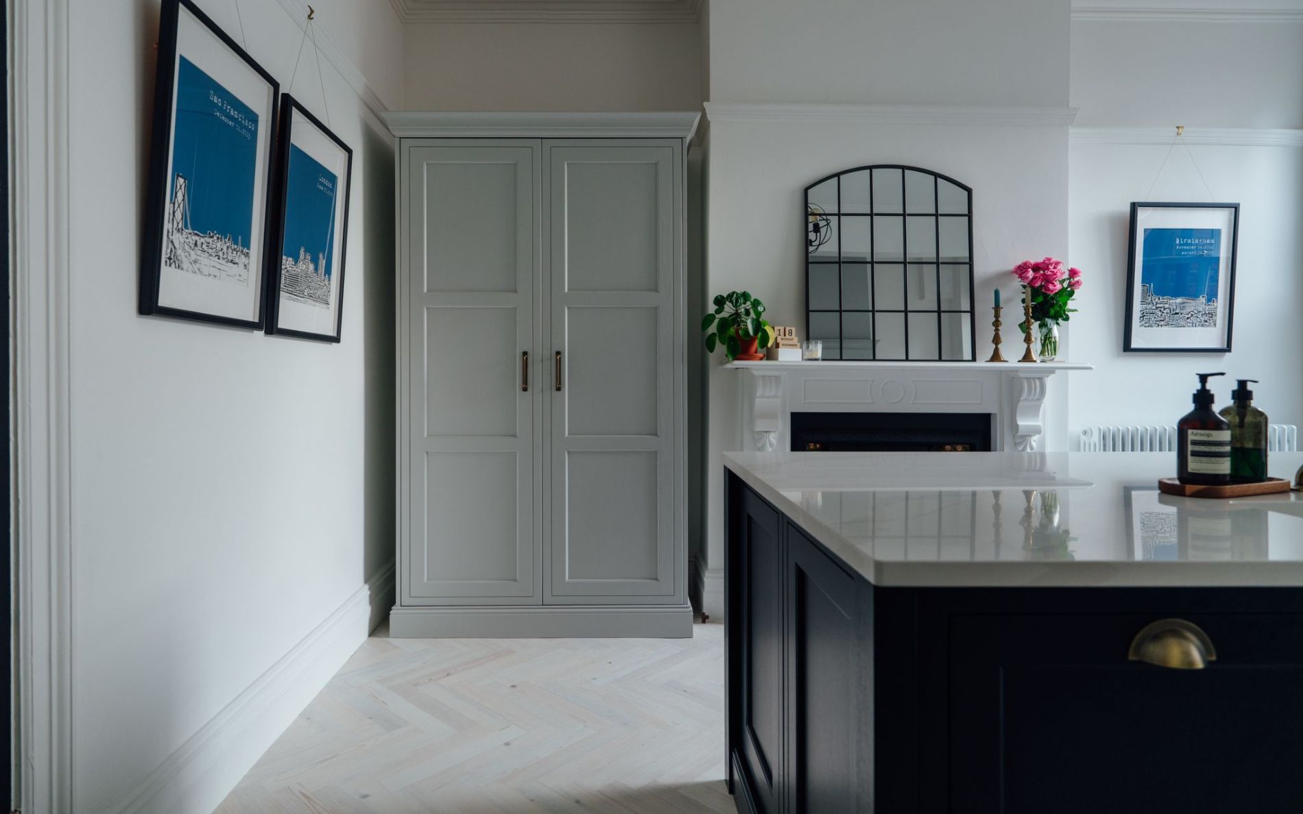 Belgravia Kitchen in Light Grey & Slate Blue by The Appliance Gallery