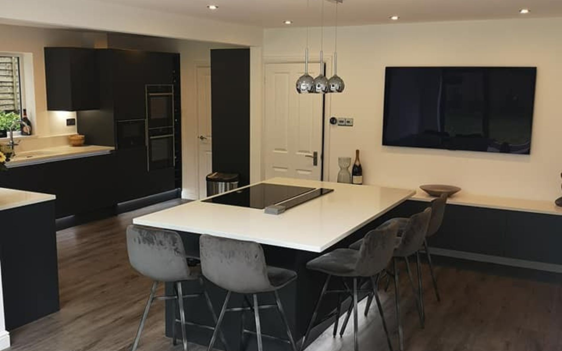Zola Matte Kitchen in Graphite by Saturn Interiors