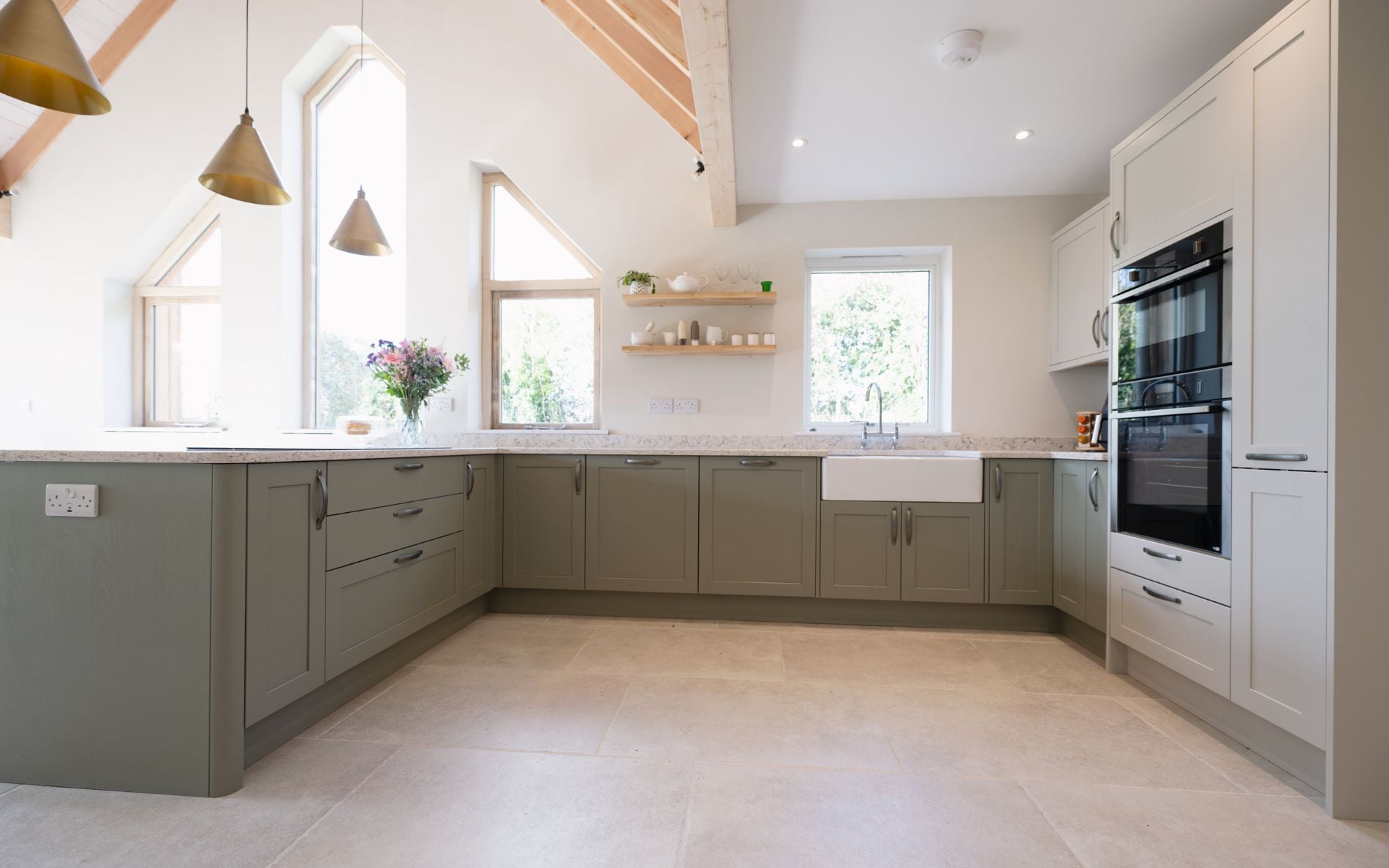 Aldana Kitchen in Taupe Grey & Cardamom by Sarah Jane Kitchens