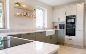 Aldana Kitchen in Taupe Grey & Cardamom by Sarah Jane Kitchens
