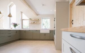Aldana Kitchen in Taupe Grey & Cardamom by Sarah Jane Kitchens