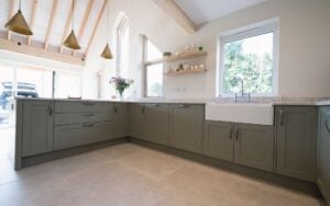 Aldana Kitchen in Taupe Grey & Cardamom by Sarah Jane Kitchens