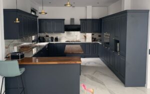 Jacobsen Kitchen in Slate Blue by C&R Interiors
