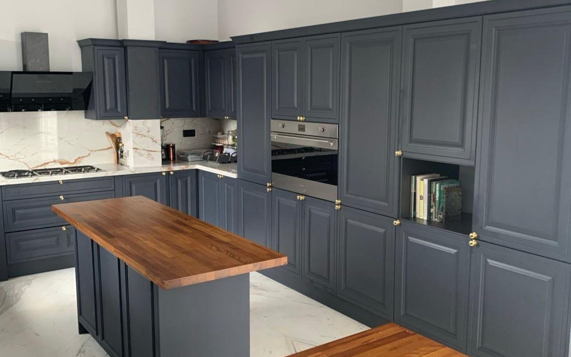 Jacobsen Kitchen in Slate Blue by C&R Interiors