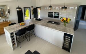 Strada Gloss Kitchen in White by C&R Interiors